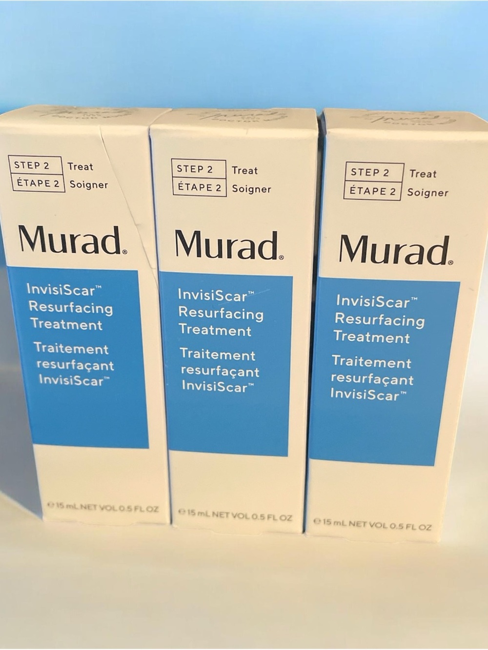 New Murad InvisiScar Resurfacing Treatment x3 15ml MSRP $120 Step 2